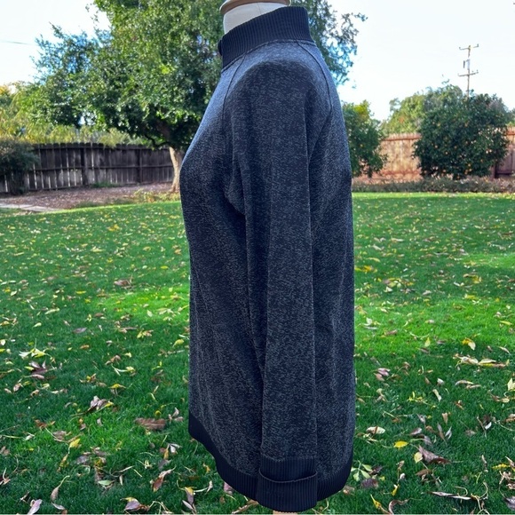 Lululemon Rest Less Half Zip Pullover Seamless | Black Dark Cast Grey | Size 12 - Picture 5 of 12